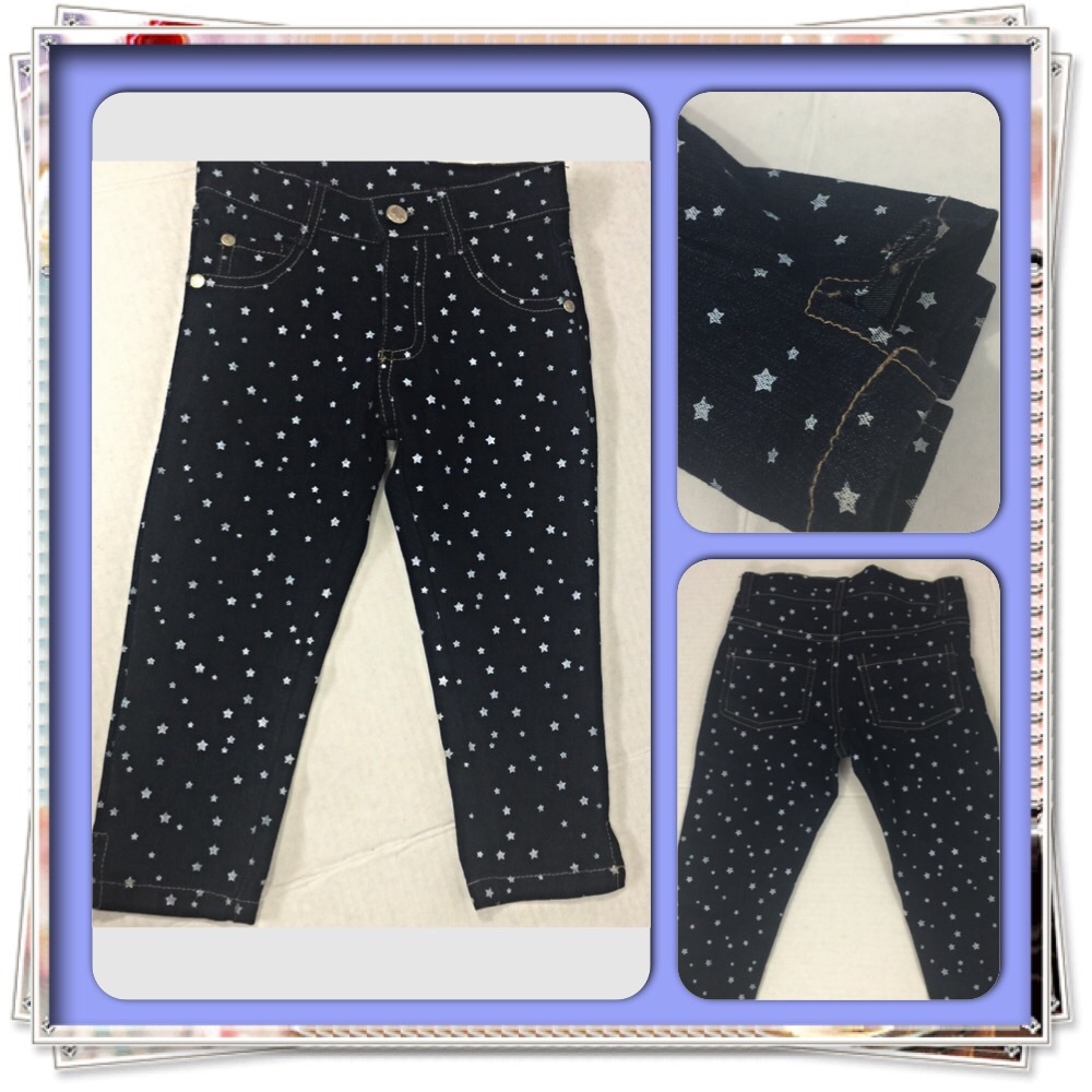 Girls Jeans with Stars size 6 - Picture 1 of 7